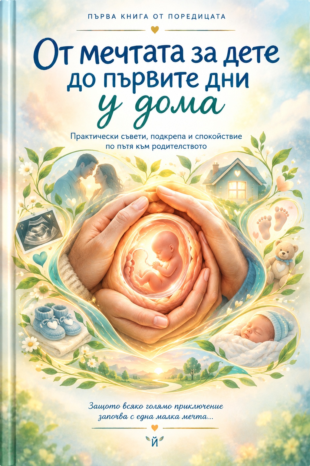 Корица на книгата „От мечтата за дете до първите дни у дома“